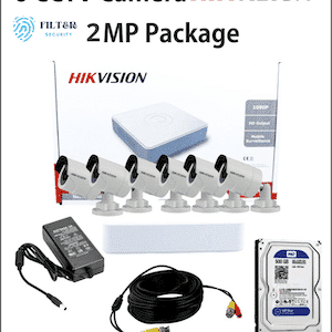 Hikvision 2mp 6 cameras package